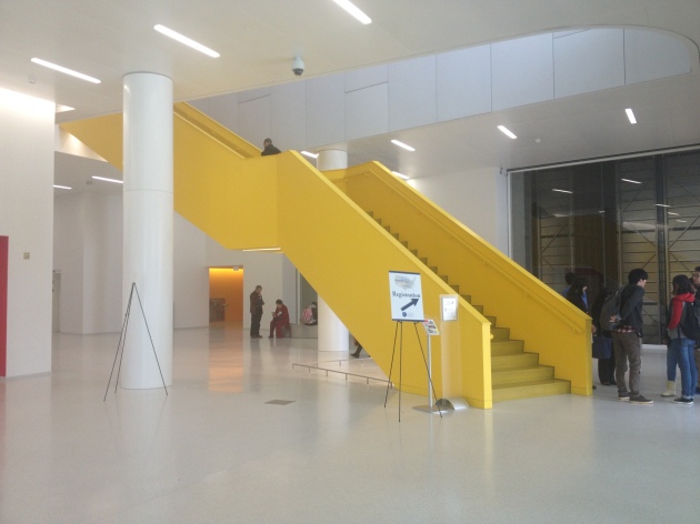 The color-coded staircases